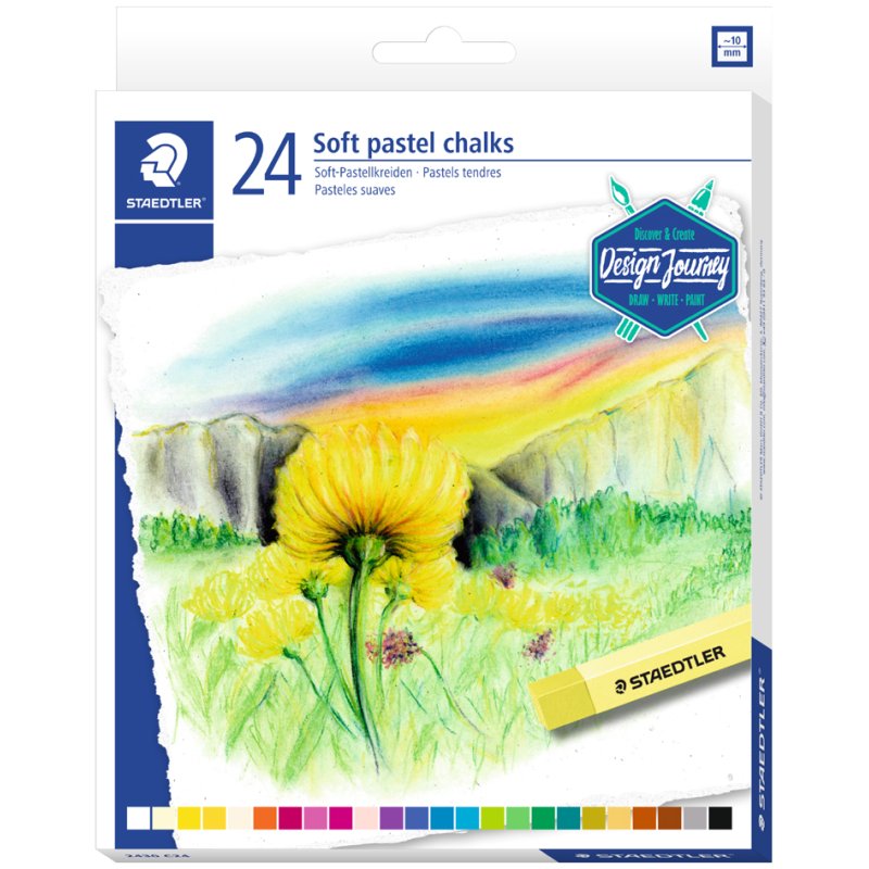 STAEDTLER pastel tendre Design Journey, estompable, 12 couleurs, 12 pièces
